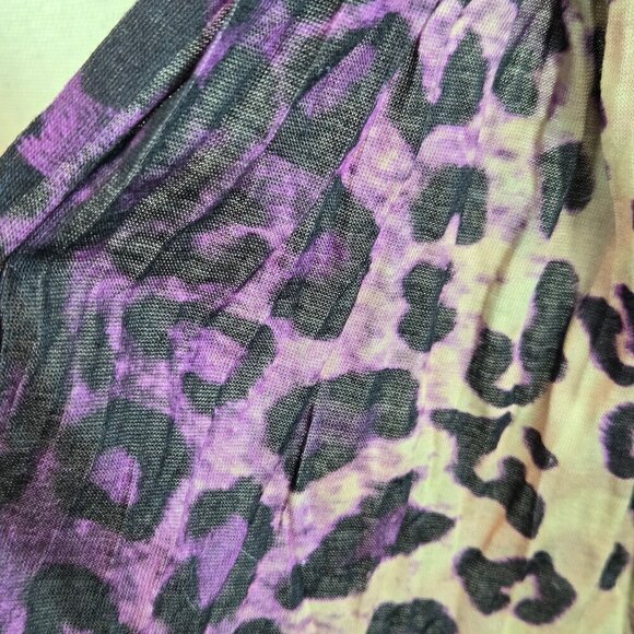 Very Moda Purple Animal Print Scarf Necklace Jewelry Multiple Ways to Style NWT - Picture 10 of 15